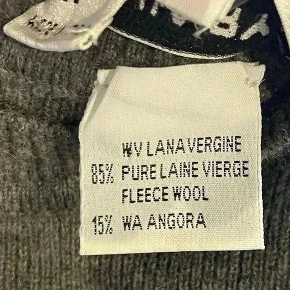 Sonia Rykiel Wool Gray Mock Neck Sweater, Back Zipper With Crystal Details EU 40 - Picture 4 of 12